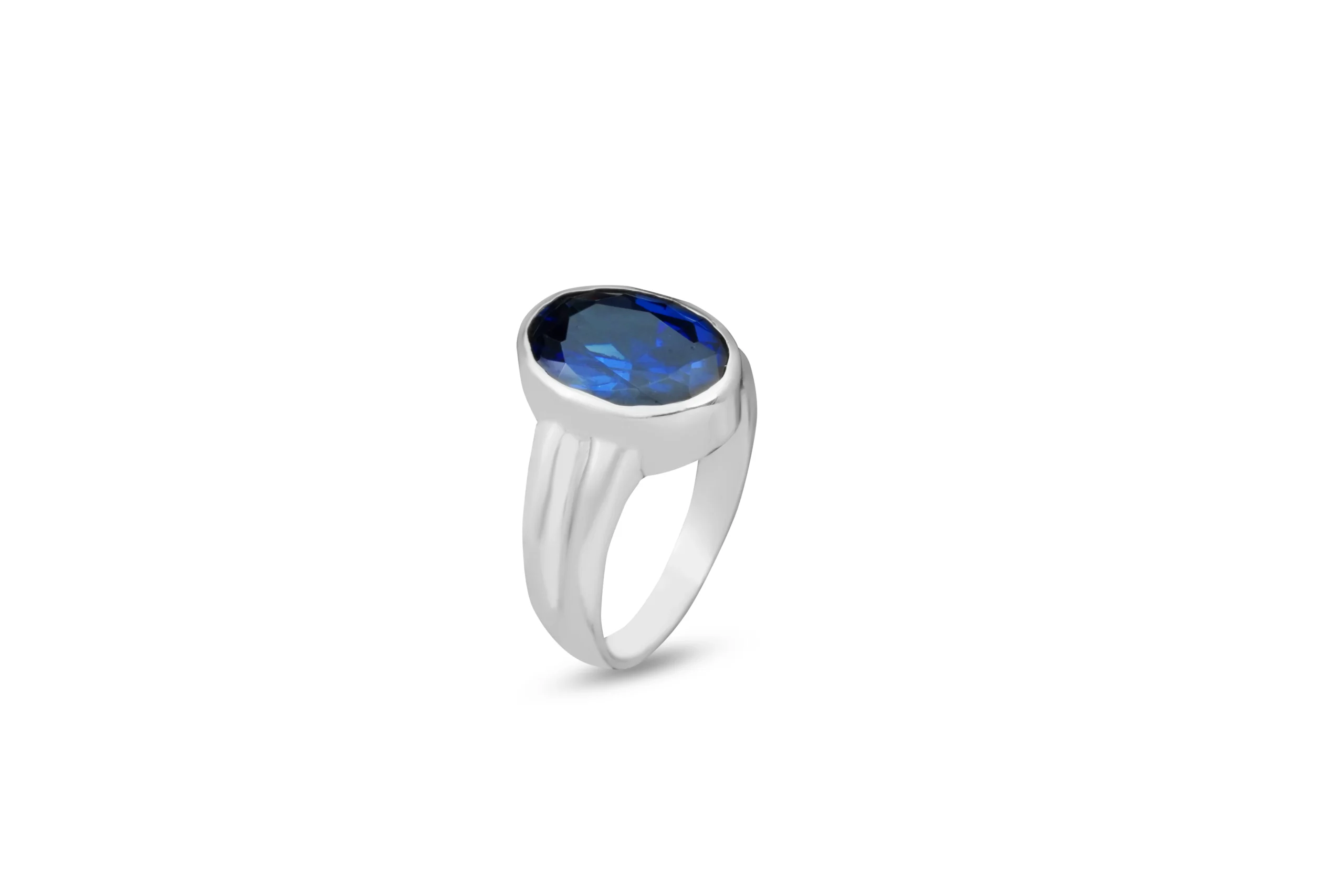 925 Sterling Blue Silver Ring